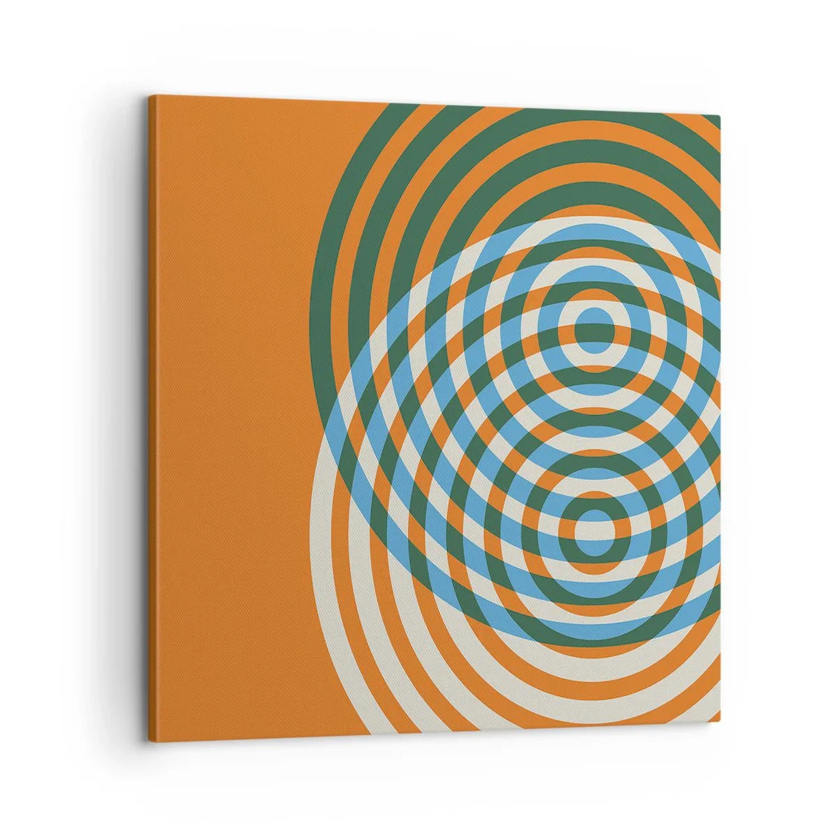 Quadro em tela - Variação circular abstrata - 60x60 cm