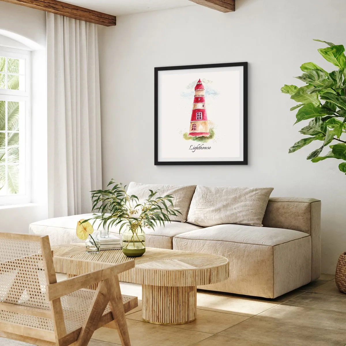 Pôster com moldura preta - Sempre há clima - 40x40 cm