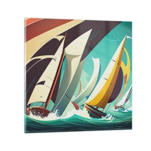 Quadro em vidro - Boa sorte com os elementos - 50x50 cm