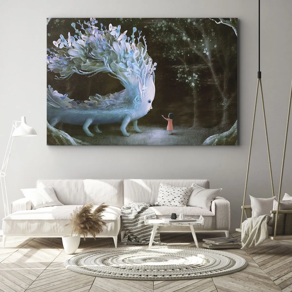 Quadro em tela - Encontro fantástico - 100x70 cm