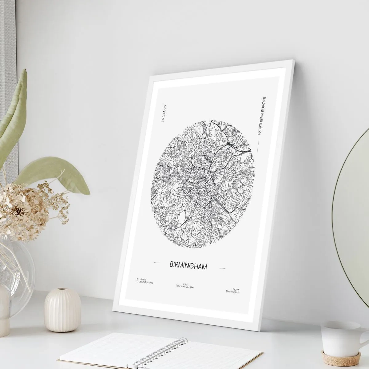 Pôster em moldura branca - Anatomia de Birmingham - 30x40 cm