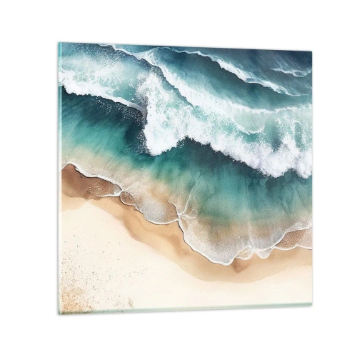 Quadro em vidro - O eterno encontro - 40x40 cm