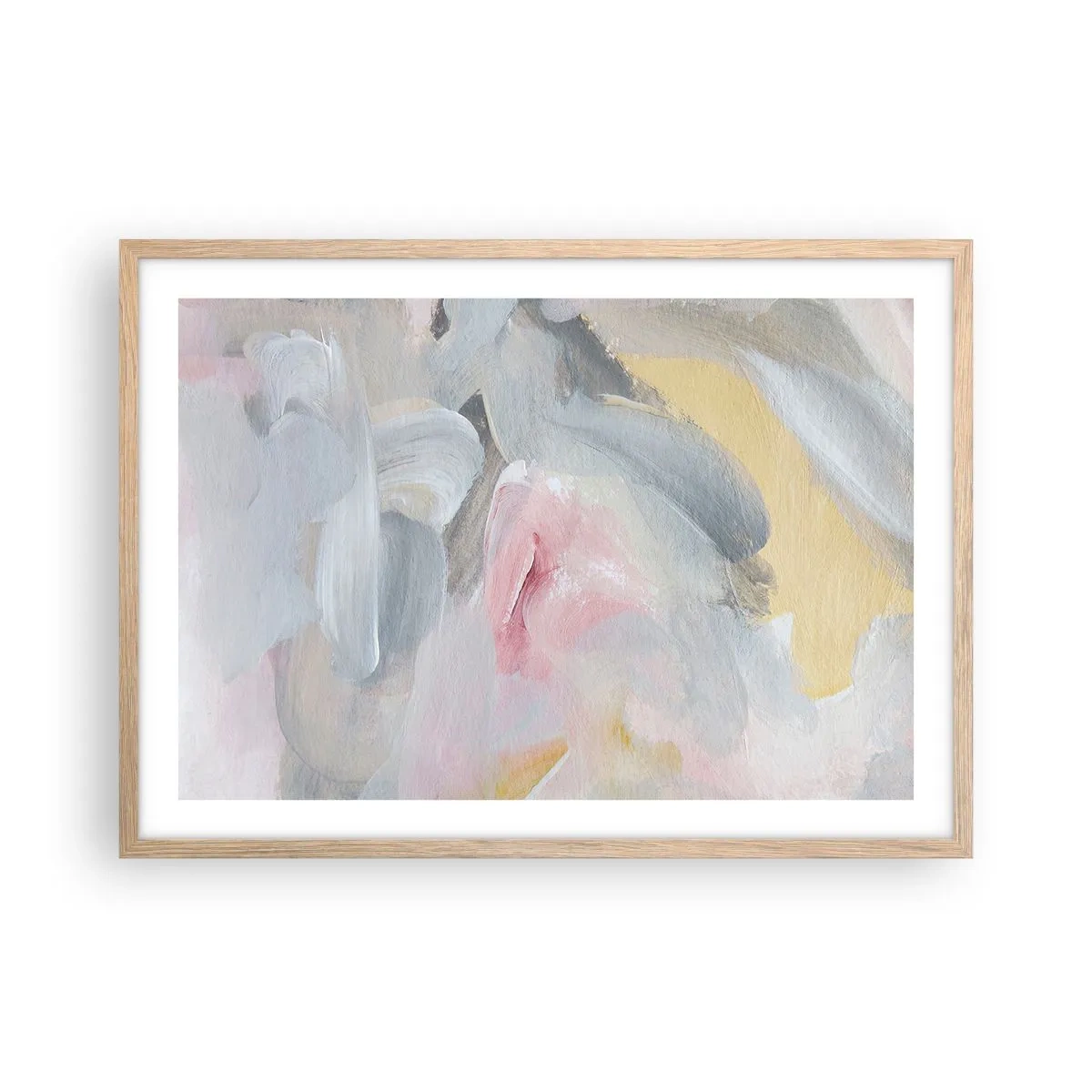 Pôster com moldura de carvalho claro - Em um mundo pastel - 70x50 cm