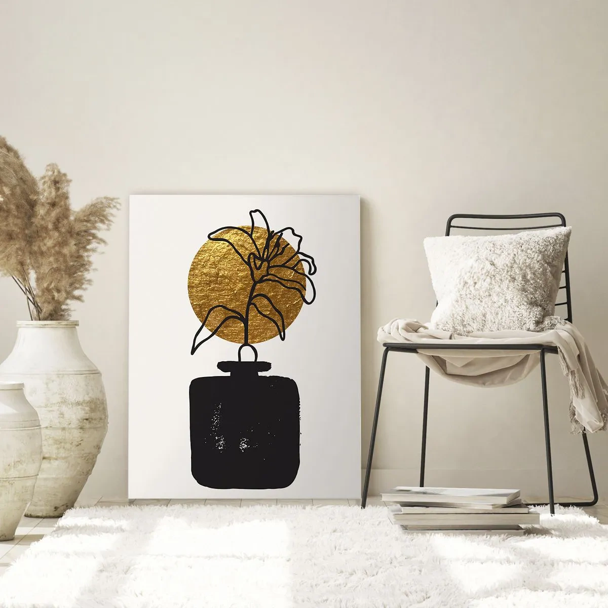 Quadro em vidro - A beleza vale seu peso em ouro - 50x70 cm