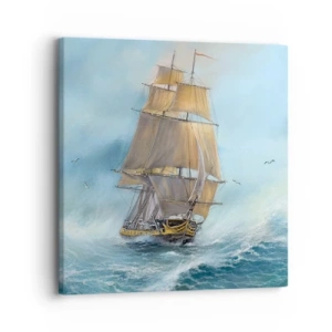 Quadro em tela - Correndo sobre as ondas - 30x30 cm