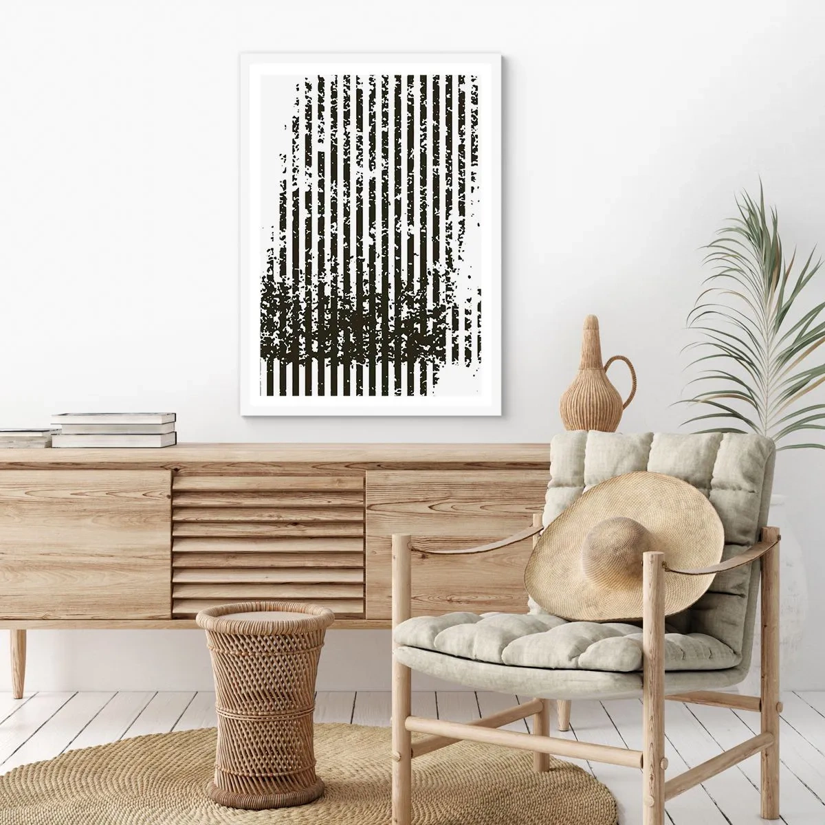 Pôster em moldura branca - Ritmo e ruído - 50x70 cm