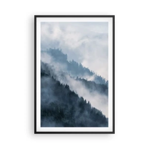 Pôster com moldura preta - Misticismo das montanhas - 61x91 cm