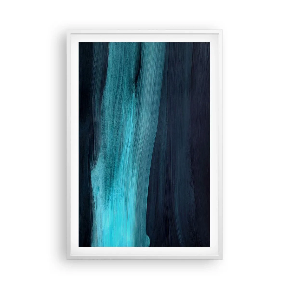 Pôster em moldura branca - Vá com o fluxo - 61x91 cm