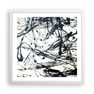 Pôster em moldura branca - Com ou sem sentido? - 50x50 cm