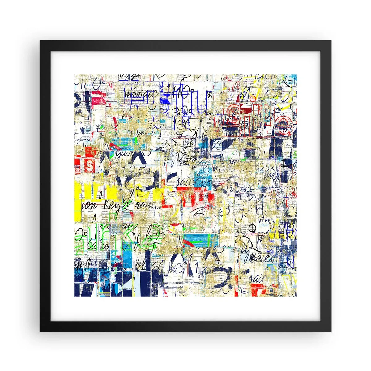 Pôster com moldura preta - Simplesmente agradável aos olhos - 40x40 cm