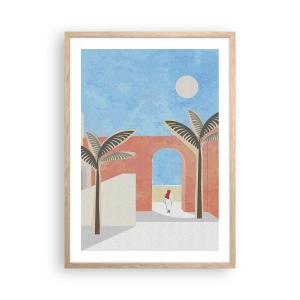 Pôster com moldura de carvalho claro - Dia árabe - 50x70 cm