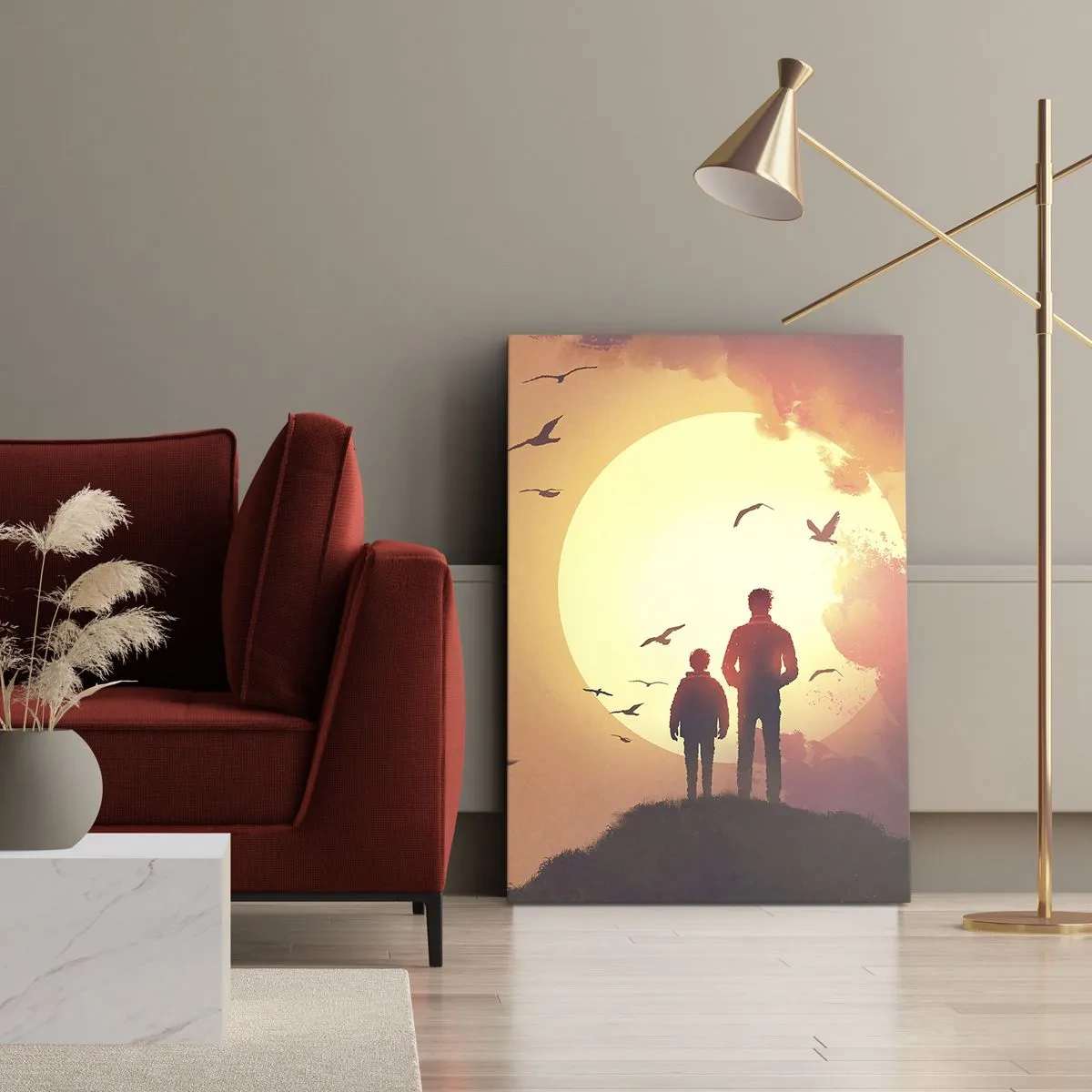 Quadro em tela - Cara a cara com o sol - 70x100 cm