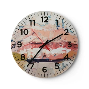 Relógio de parede - Relógio em vidro - Desperta os sentidos - 30x30 cm