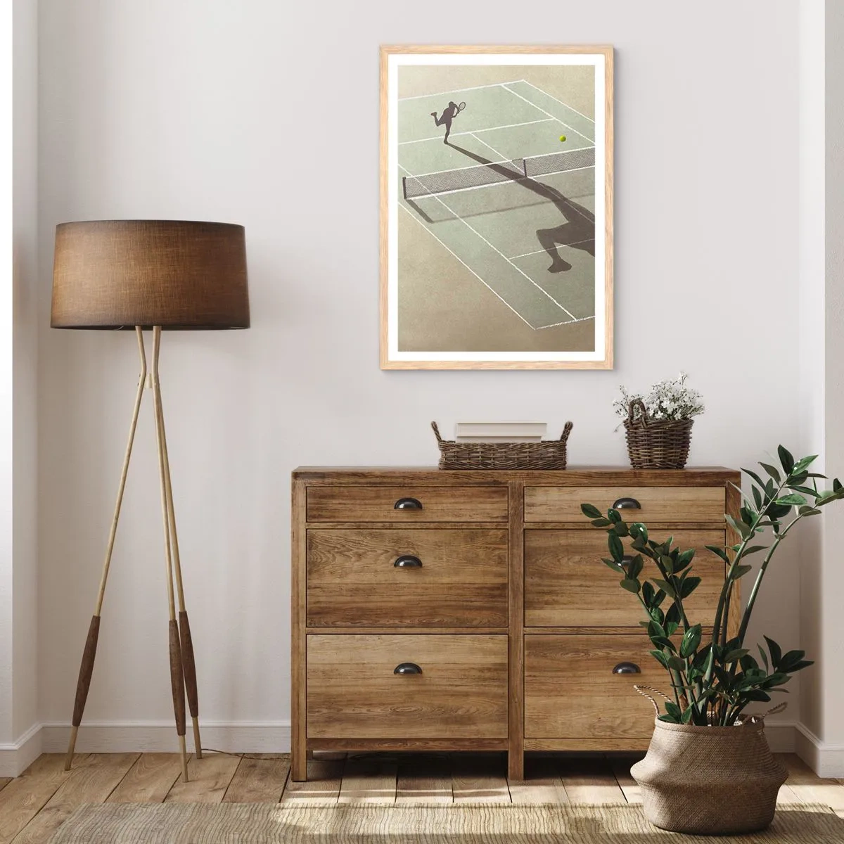 Pôster com moldura de carvalho claro - Supera-te - 70x100 cm