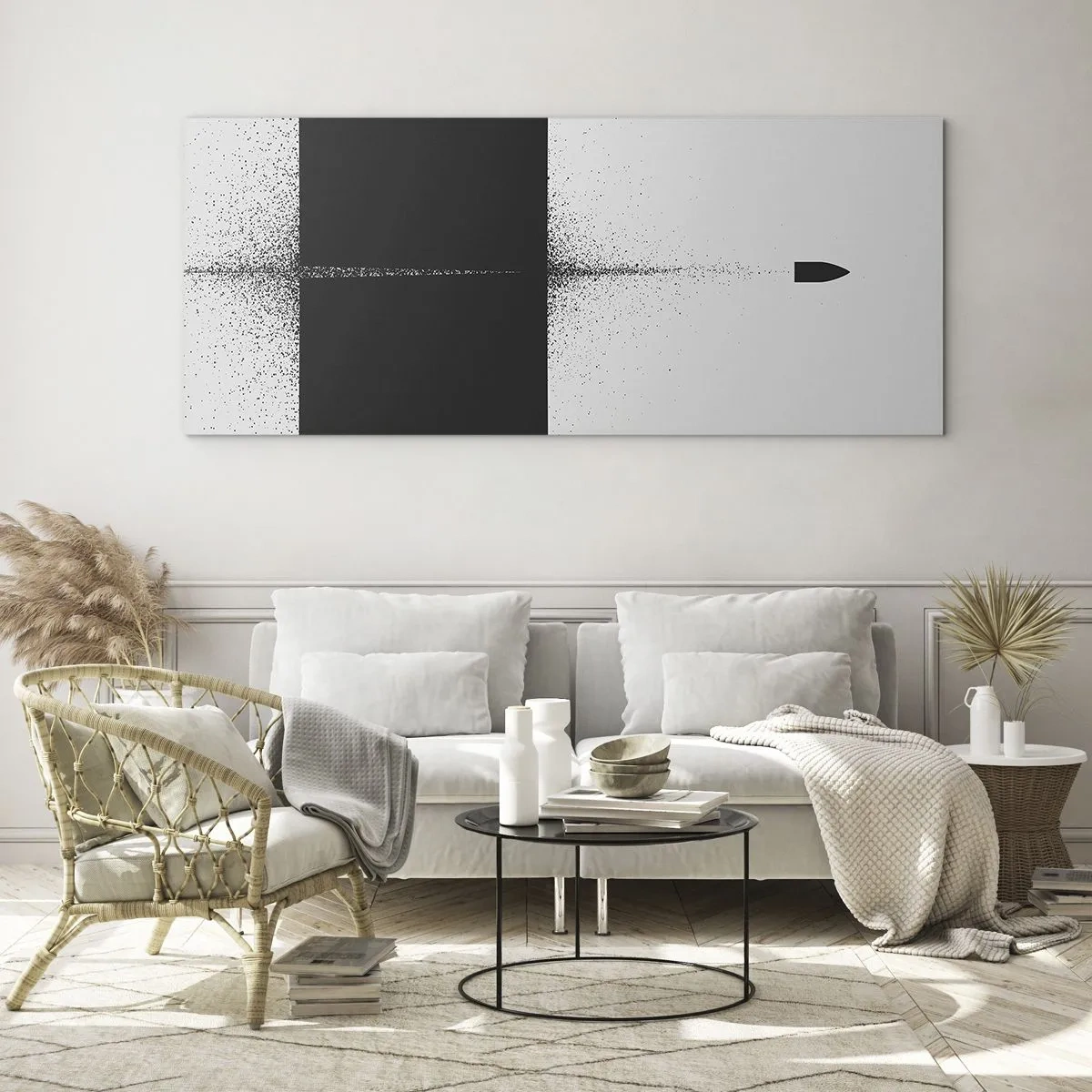 Quadro em vidro - Direto para o destino - 140x50 cm