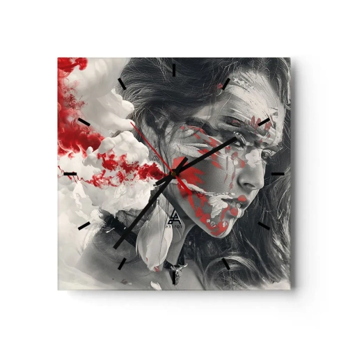 Relógio de parede - Relógio em vidro - Nos fumos do absurdo - 30x30 cm