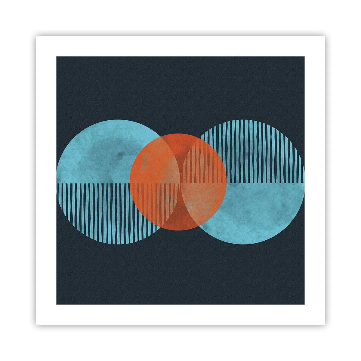 Pôster - Obras de arte simétricas - 50x50 cm