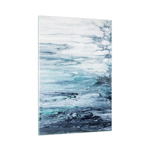 Quadro em vidro - Estalactites em azul - 80x120 cm