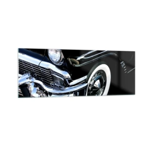 Quadro em vidro - Clássicos em prata, preto e branco - 140x50 cm