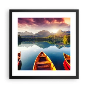 Pôster com moldura preta - Nada contra a natureza - 40x40 cm