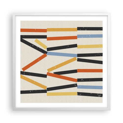Pôster em moldura branca - Composição ao nível - 60x60 cm