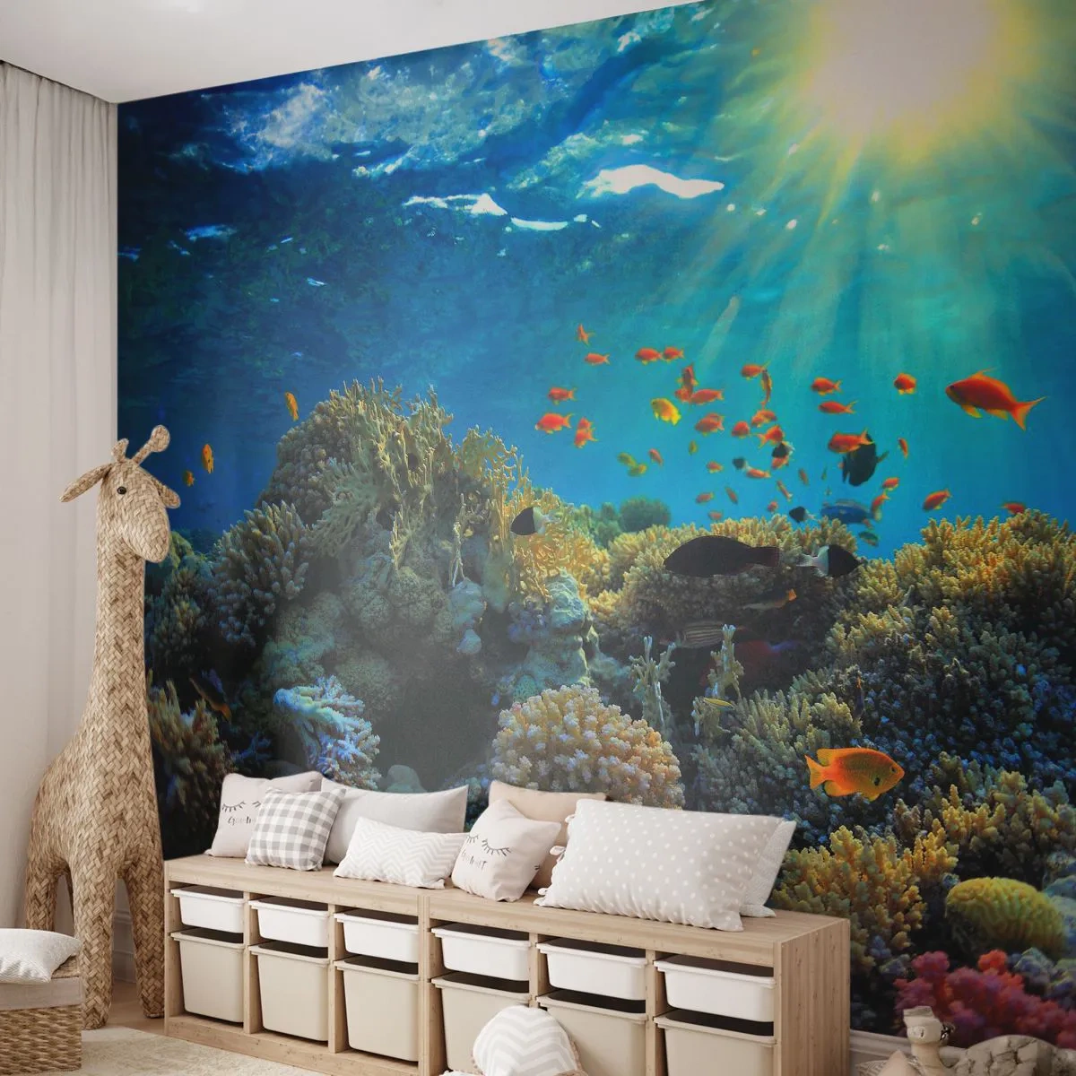 Papel de Parede Premium Sand - Tesouros subaquáticos - Recife de corais, oceano, Marítimo - 100x70 cm
