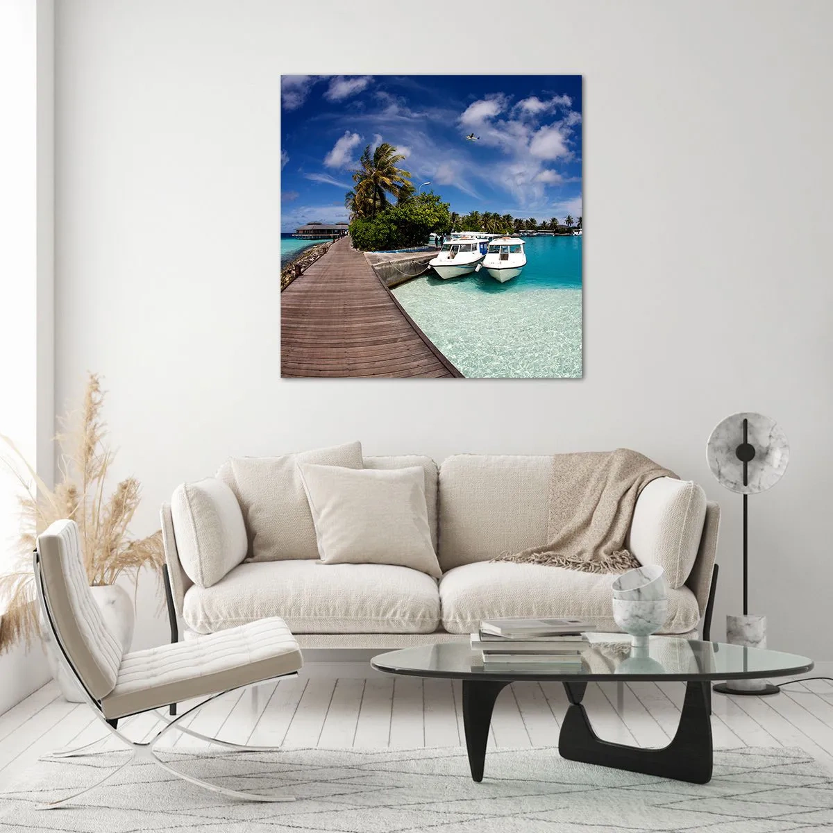 Quadro em vidro - No entanto, o paraíso existe - 60x60 cm