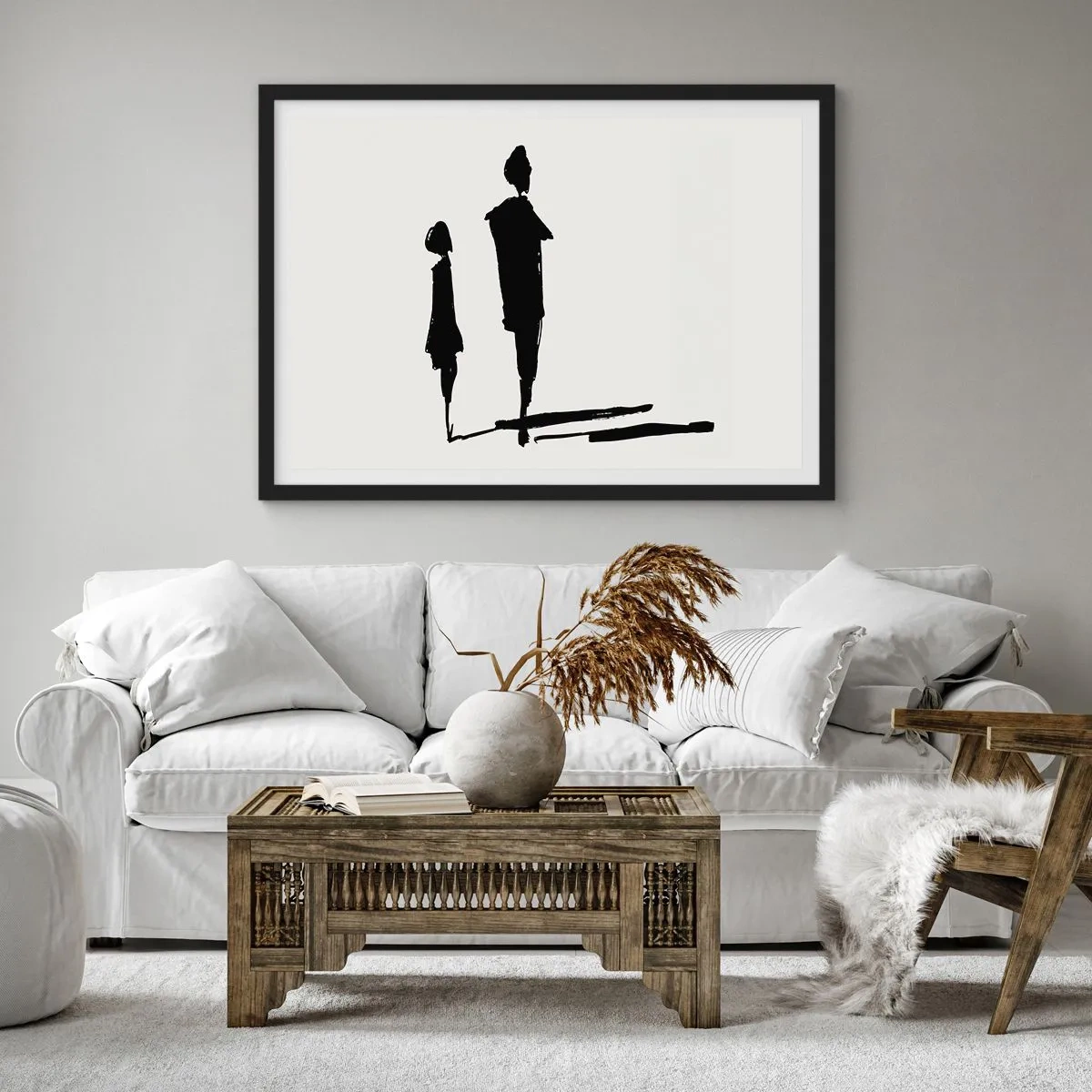 Pôster com moldura preta - Certeza que juntos? - 50x40 cm