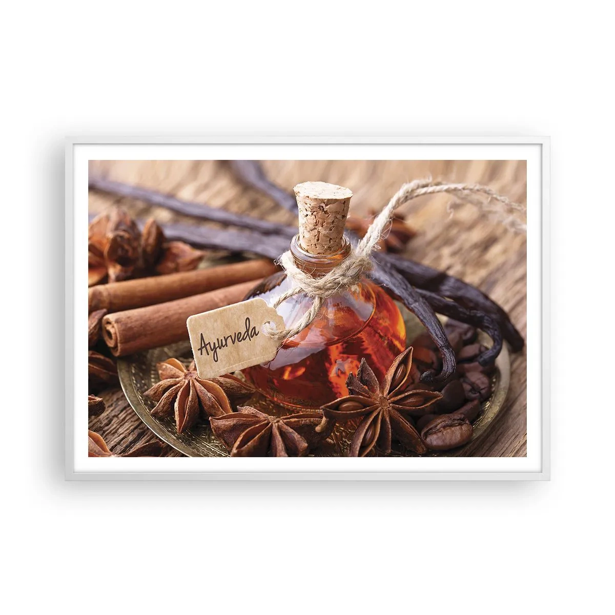 Pôster em moldura branca - Rumo à unidade do corpo e do espírito - 100x70 cm