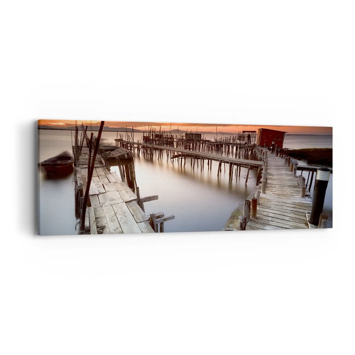 Quadro em tela - Turismo autêntico, não fictício - 90x30 cm