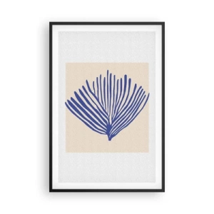 Pôster com moldura preta - Ventilador azul - 61x91 cm