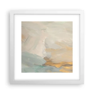 Pôster em moldura branca - Abstração – a terra da gentileza - 30x30 cm