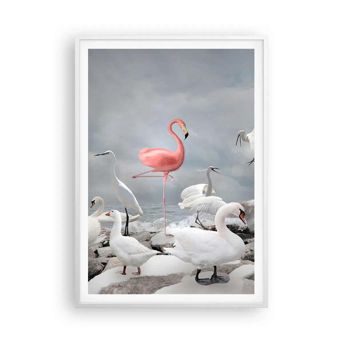 Pôster em moldura branca - Como vim parar aqui? - 70x100 cm