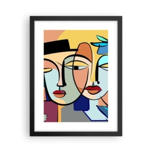 Pôster com moldura preta - O randez vous de Picasso - 30x40 cm