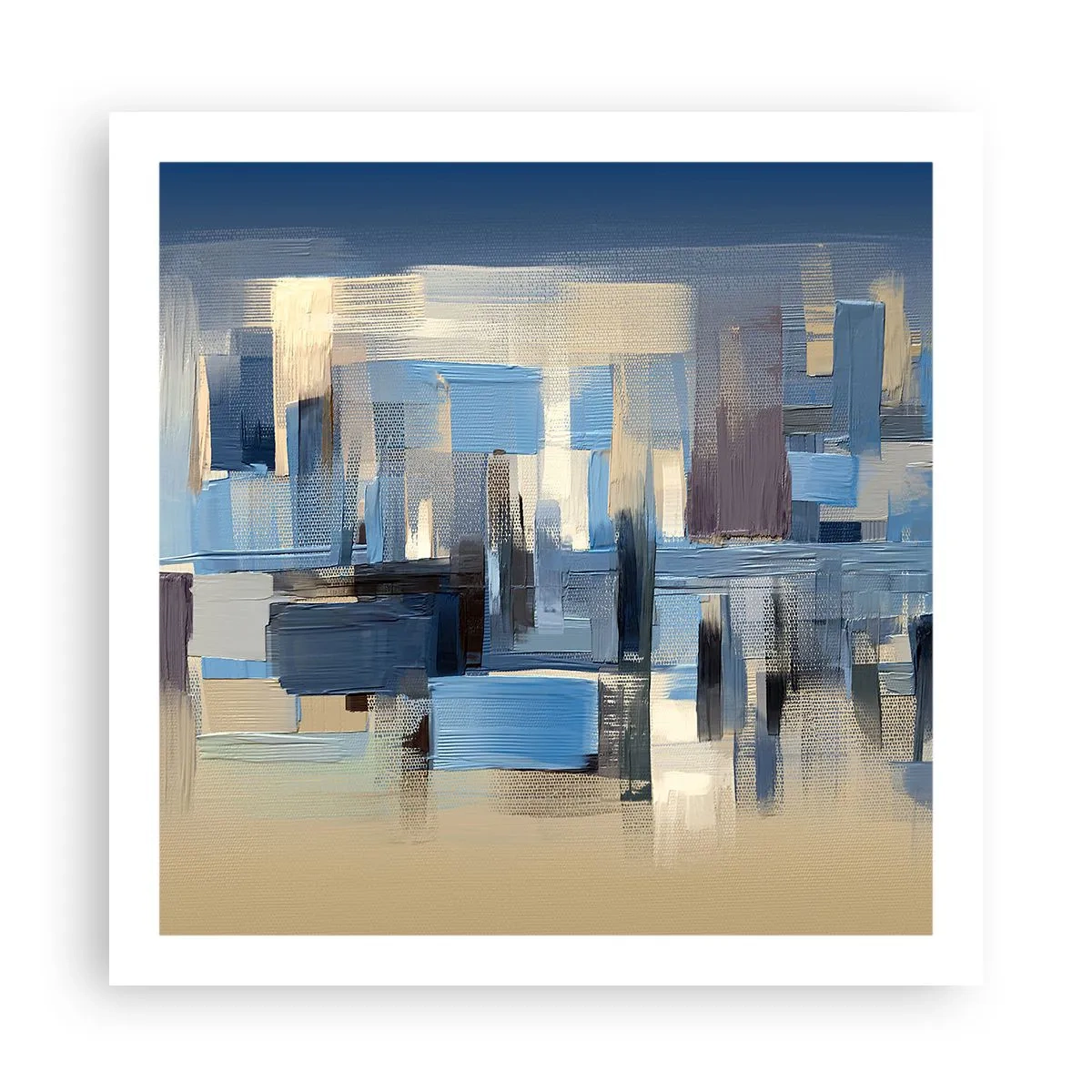 Pôster - Construção azul - 60x60 cm