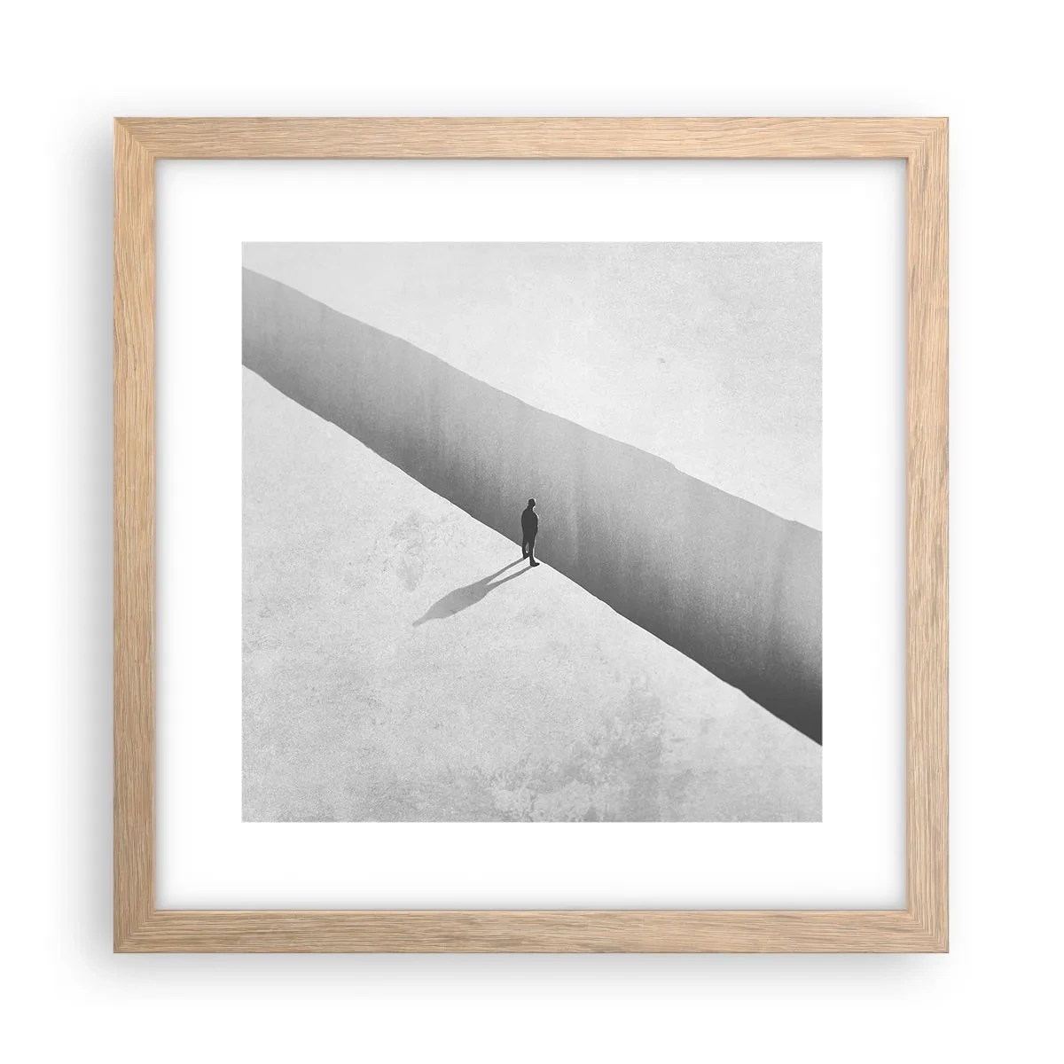 Pôster com moldura de carvalho claro - Um objetivo claro - 30x30 cm