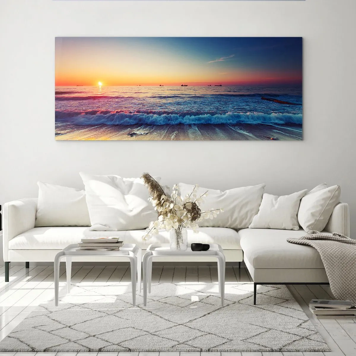 Quadro em vidro - E além do horizonte? - 160x50 cm