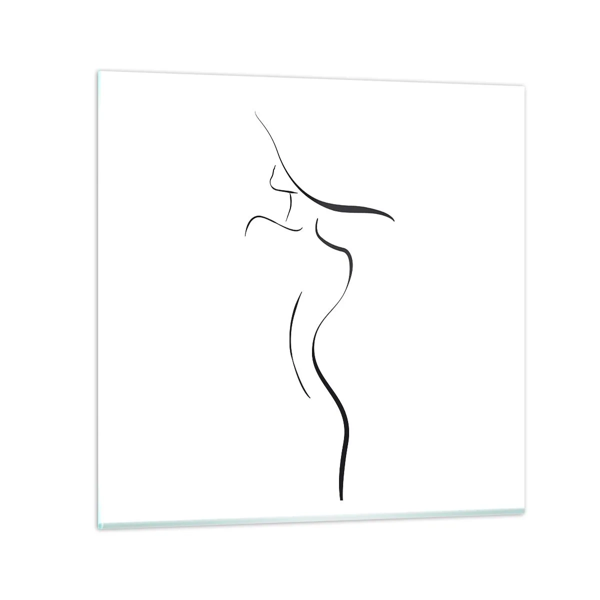 Quadro em vidro - Elusiva como uma onda - 30x30 cm