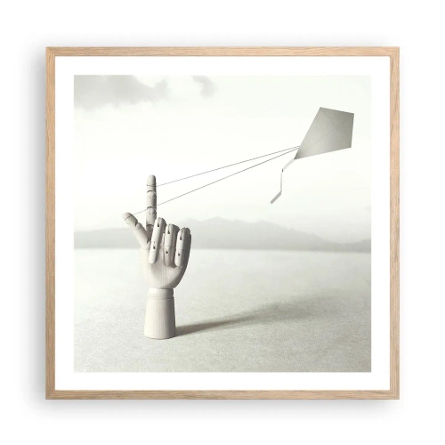 Pôster com moldura de carvalho claro - Prova de força - 60x60 cm