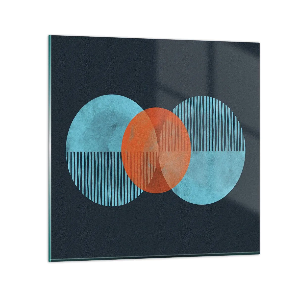 Quadro em vidro - Obras de arte simétricas - 70x70 cm