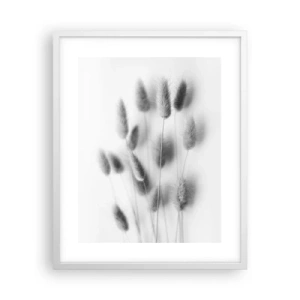 Pôster em moldura branca - Grama fofa - 40x50 cm