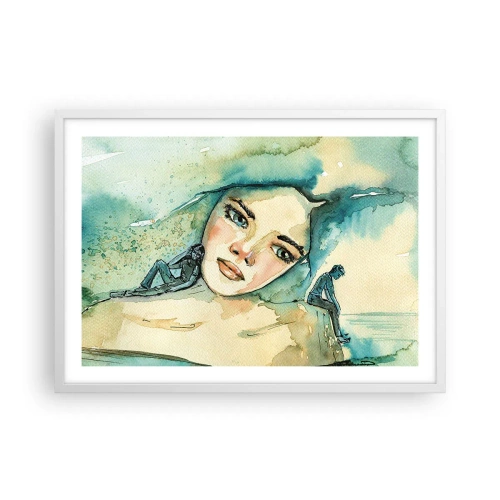 Pôster em moldura branca - Am I blue? - 70x50 cm