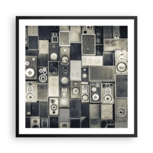 Pôster com moldura preta - Está tudo bem - 60x60 cm
