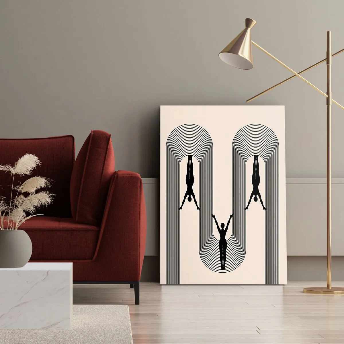 Quadro em tela - De cabeça para baixo - 50x70 cm