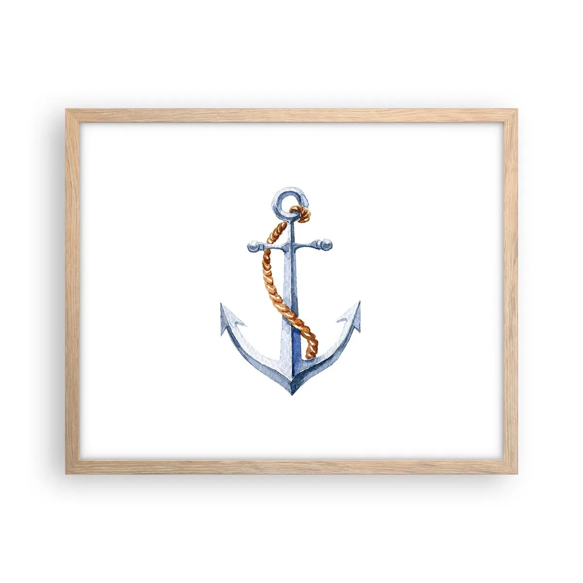 Pôster com moldura de carvalho claro - Ahoy aventura! - 50x40 cm