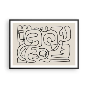 Pôster com moldura preta - Na trilha - 100x70 cm