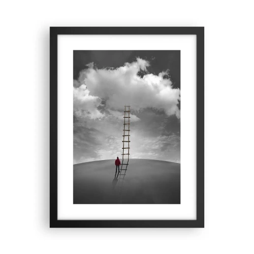 Pôster com moldura preta - Tudo é possível - 30x40 cm