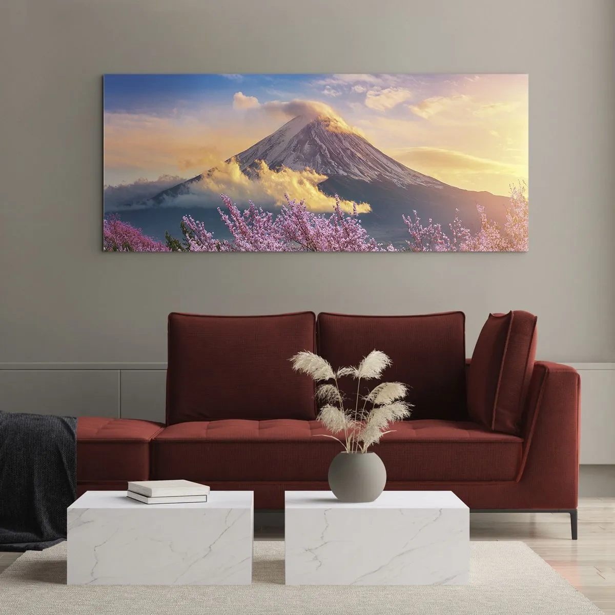 Quadro em vidro - Santidade japonesa - 100x40 cm