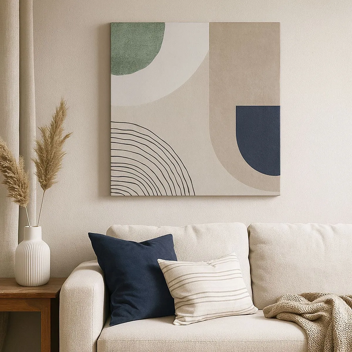 Quadro em tela - A gentileza do oval - 30x30 cm