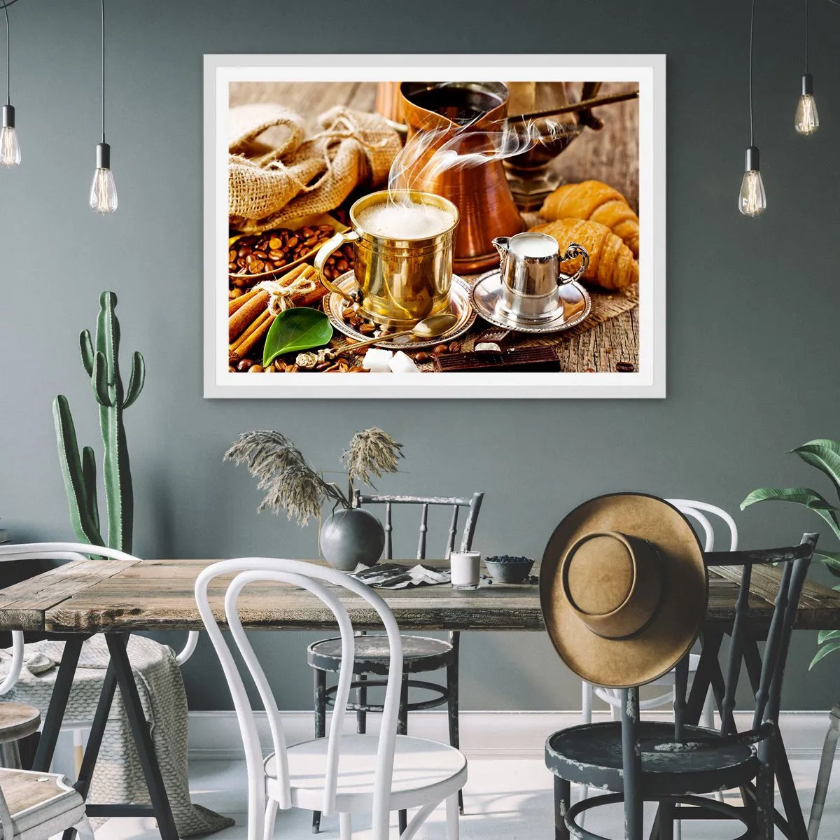 Pôster em moldura branca - Bons dias! - 70x50 cm